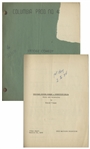 Moe Howards 28pp. Script Dated October 1949 for The Three Stooges Film A Snitch in Time -- Paper Loss to Front Cover, Else Very Good Condition